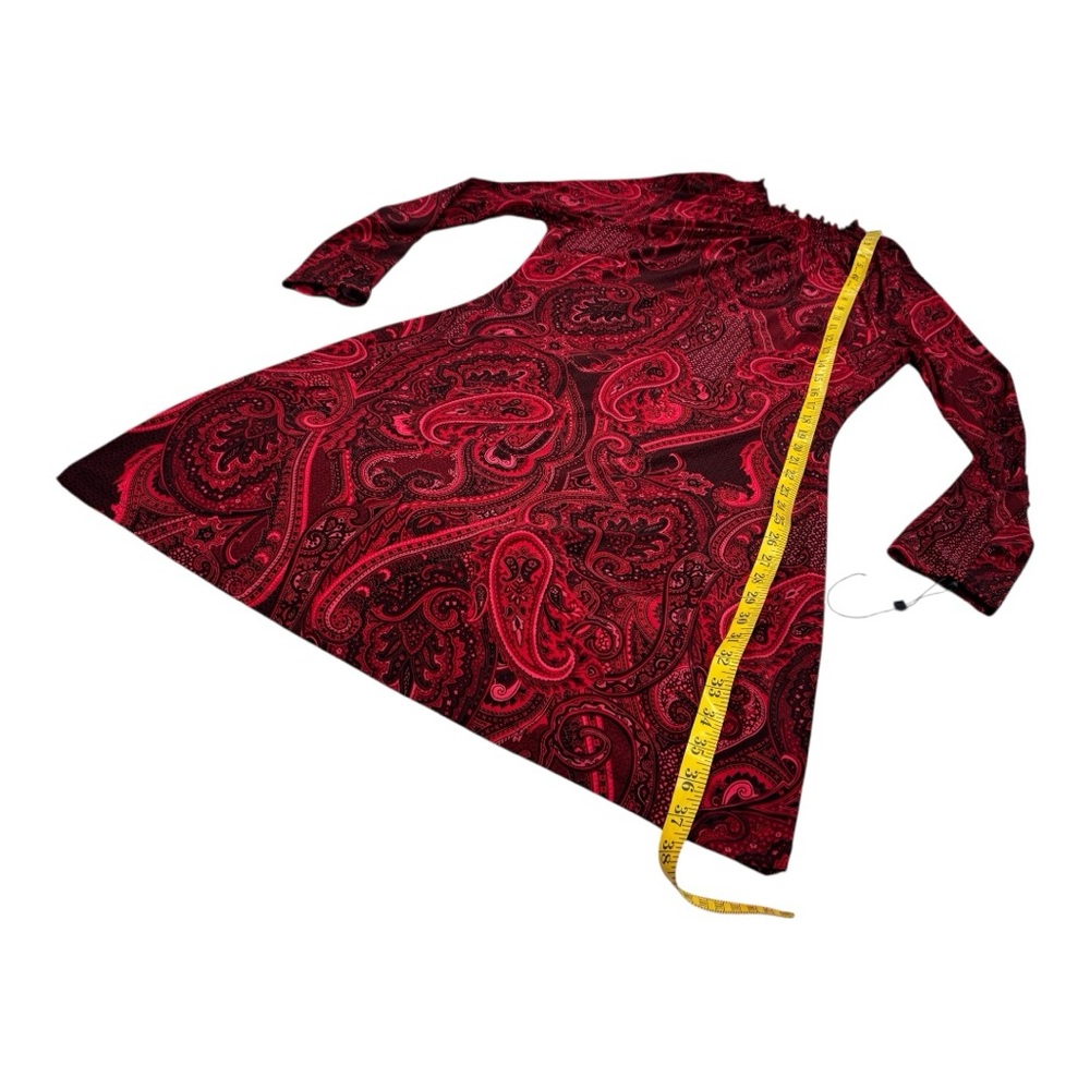 NWOT Elegant Red Paisley Size 8 Tommy Hilfiger Dress - Picture 6 of 11